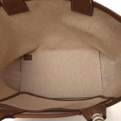 Hermes Military Toile Canvas Swift Steeple 25 Bag Gold 5 of 11
