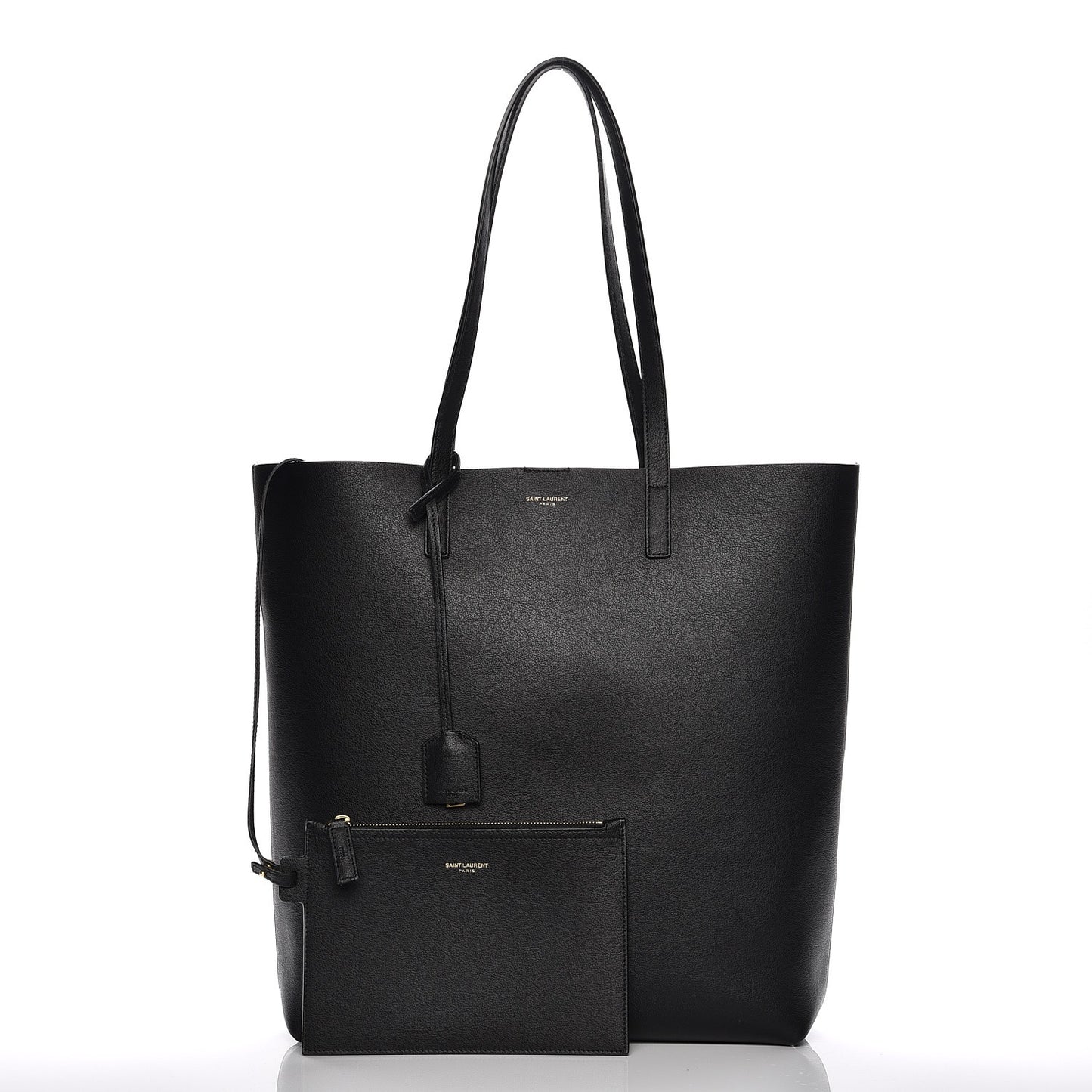Calfskin Medium Shopping Tote Black
