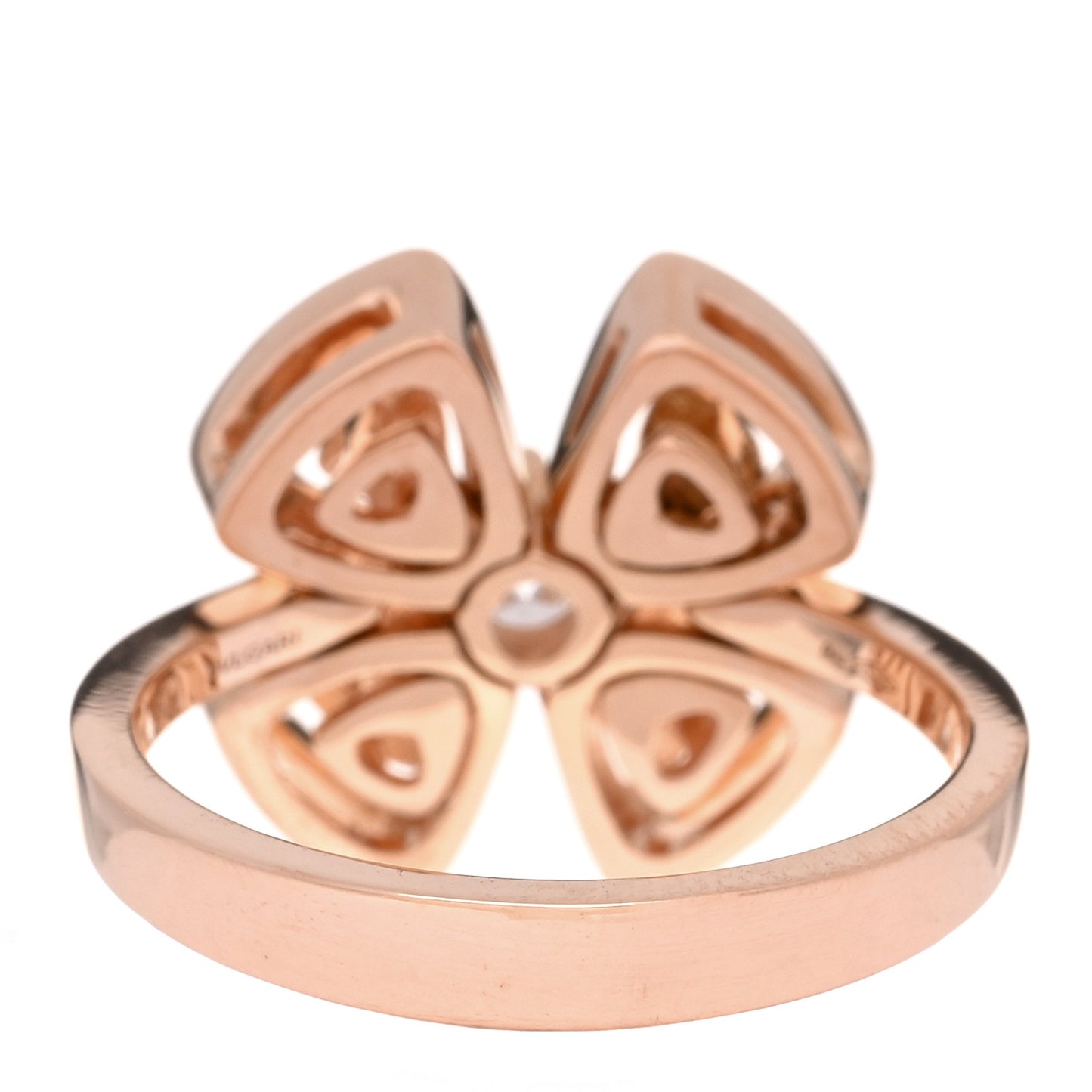 18K Rose Gold Diamond Fiorever Ring 50 5.25