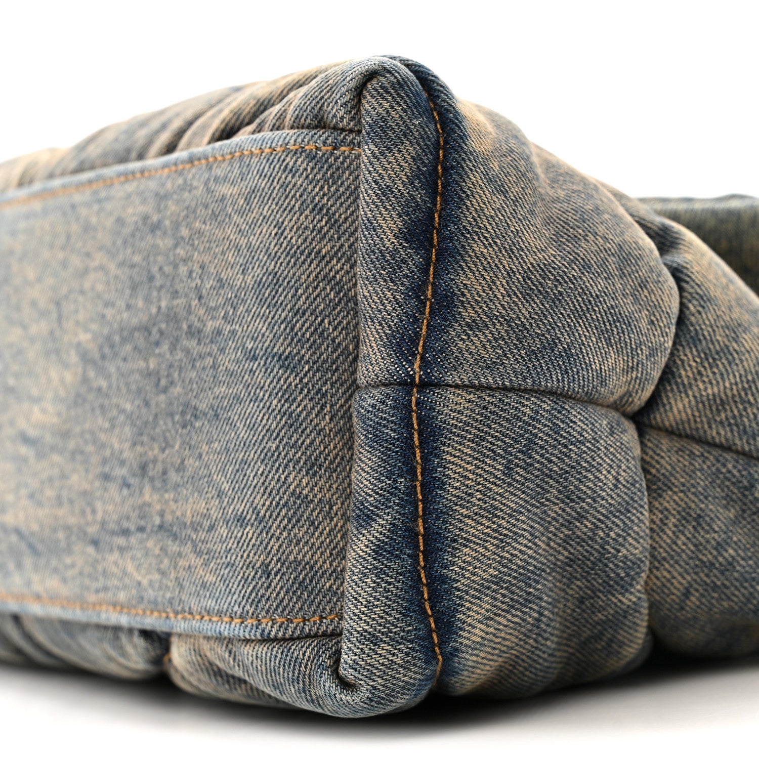 Saint Laurent Denim Quilted Small Loulou Puffer Monogram Chain Satchel Blue Cinnamon 10 of 14