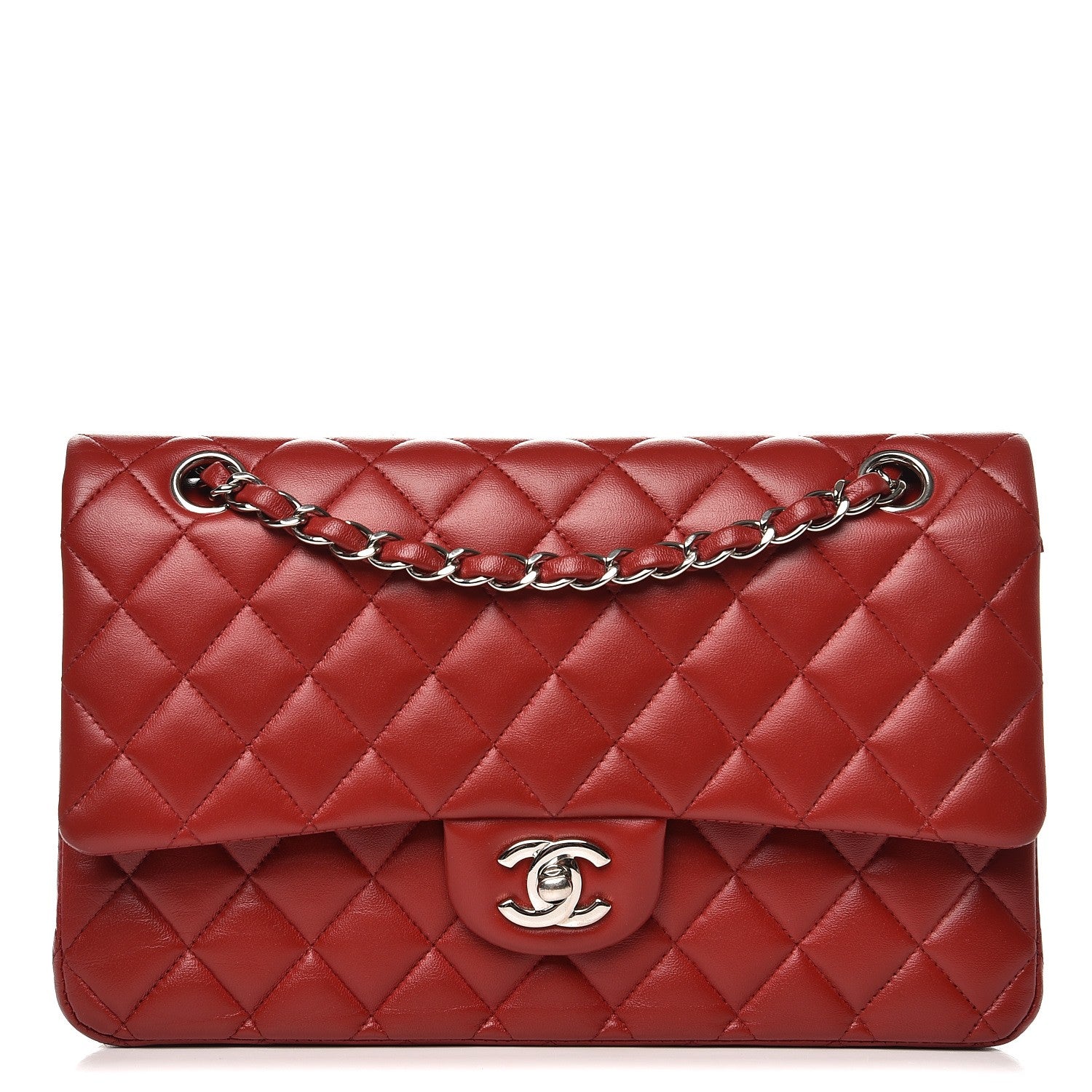 Chanel Lambskin Quilted Medium Double Flap Red 1 of 11