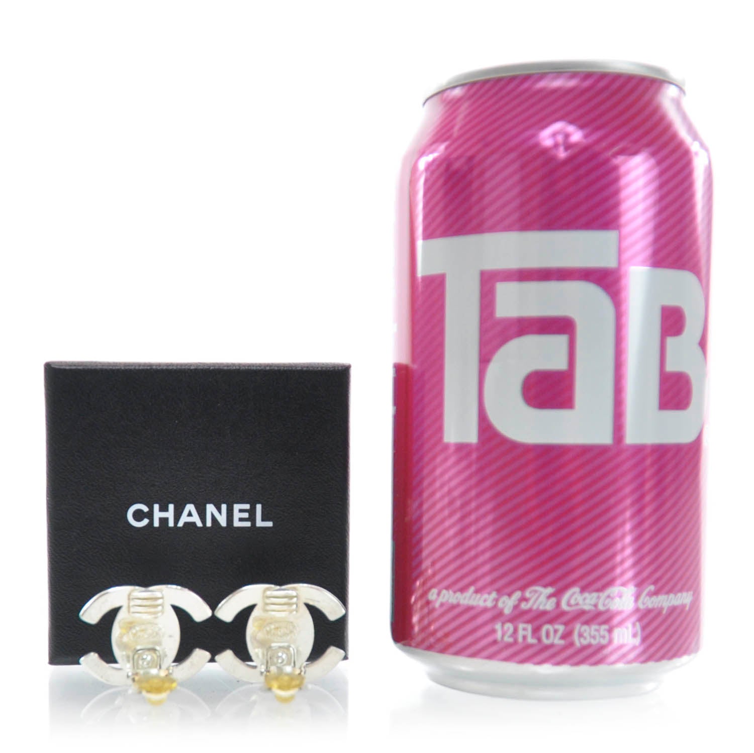 Chanel CC Turnlock Clip On Earrings Silver 2 of 3