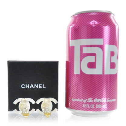 Chanel CC Turnlock Clip On Earrings Silver 2 of 3
