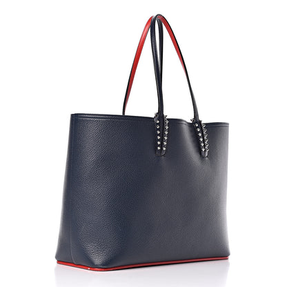 Christian Louboutin Calfskin Spikes East West Cabata Tote Navy 4 of 18