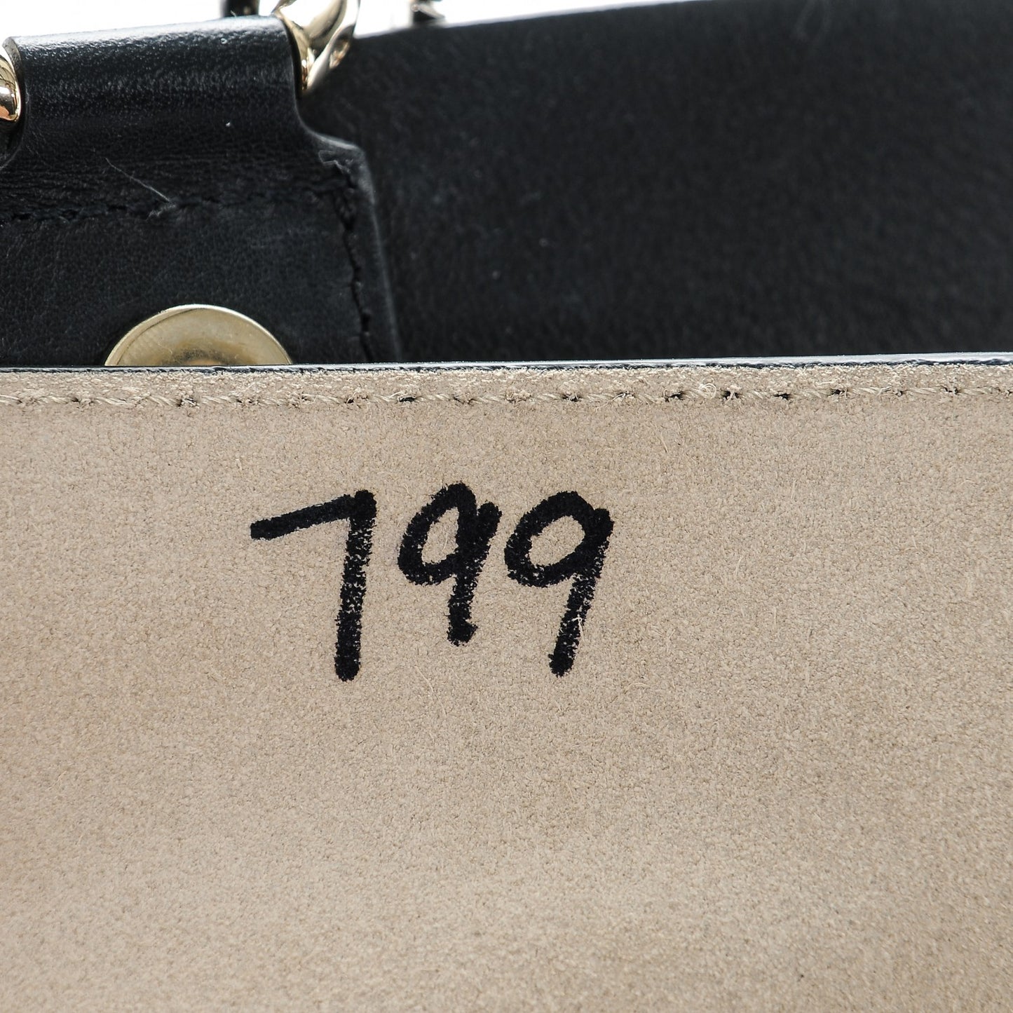 Suede Calfskin Mini Faye Shoulder Bag Black