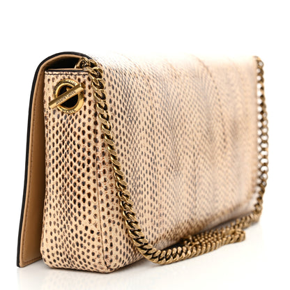 Saint Laurent Calfskin Snakeskin Embossed Monogram Kate 99 Dark Tangerine Brown 3 of 10