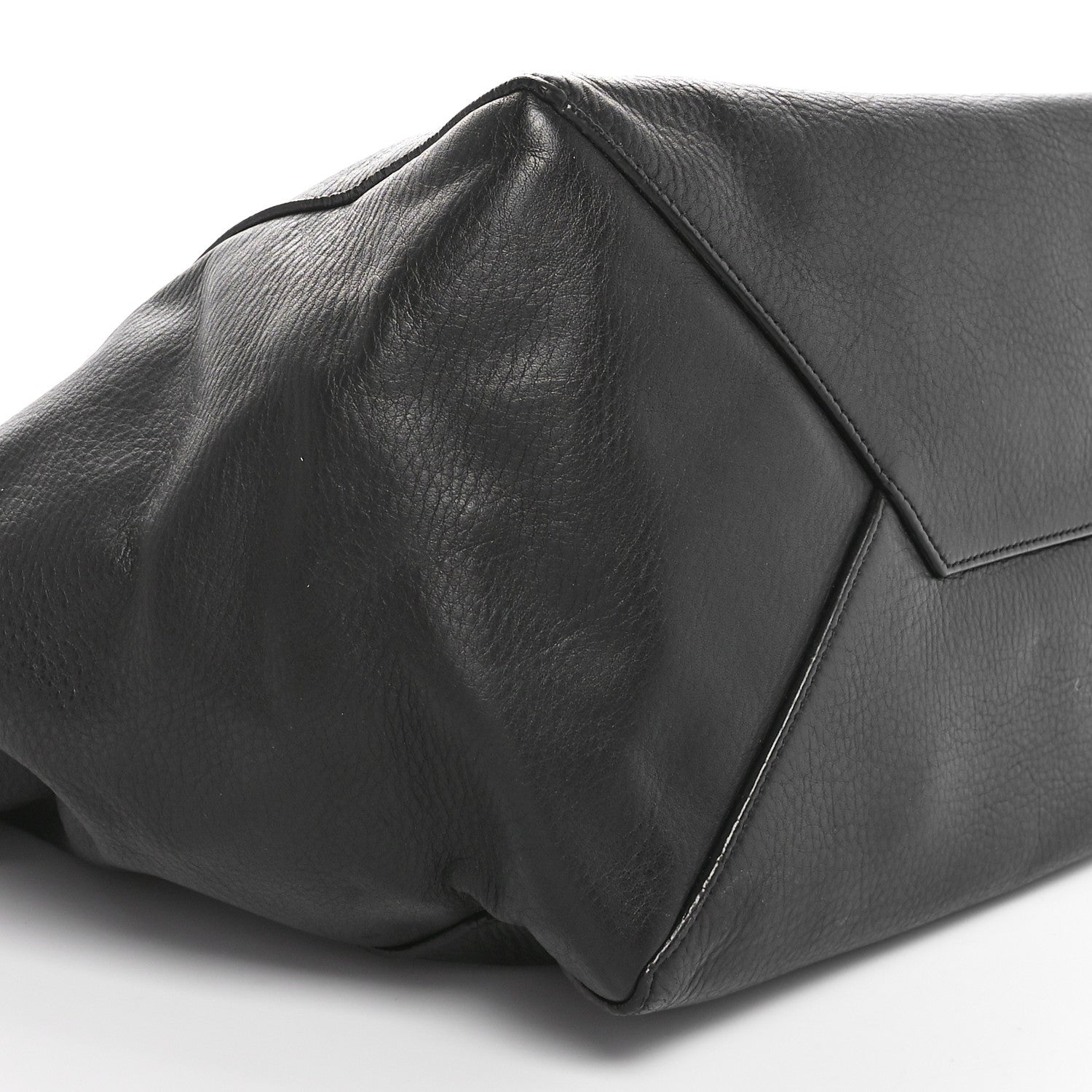 Celine Soft Grained Calfskin Small Belt Cabas Phantom Black 8 of 9