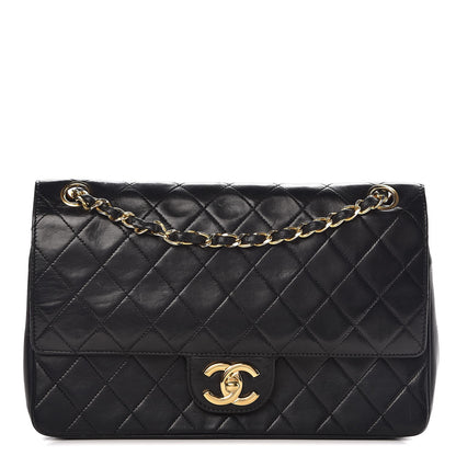 Chanel Lambskin Quilted Medium Double Flap Black 1 of 11
