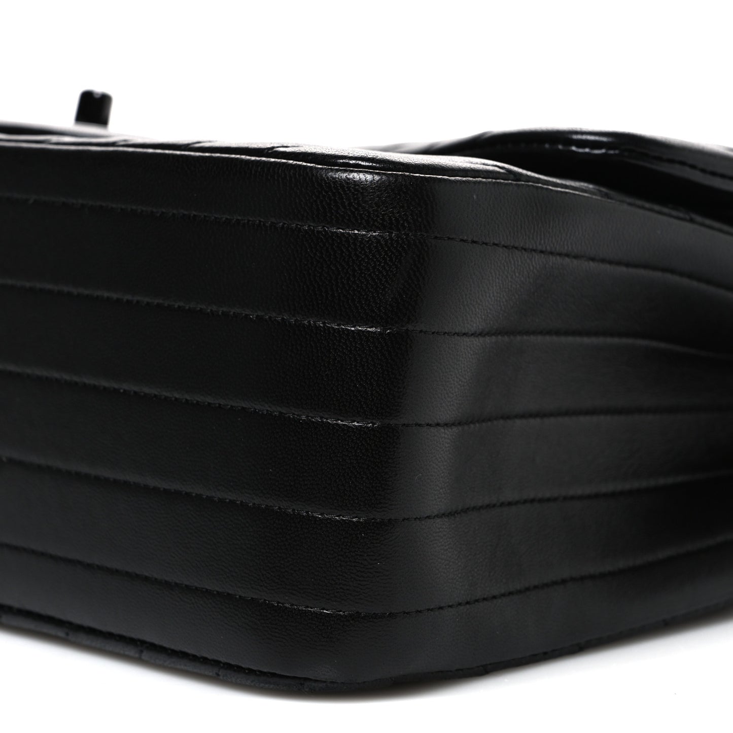 Lambskin Chevron Quilted Jumbo Double Flap So Black
