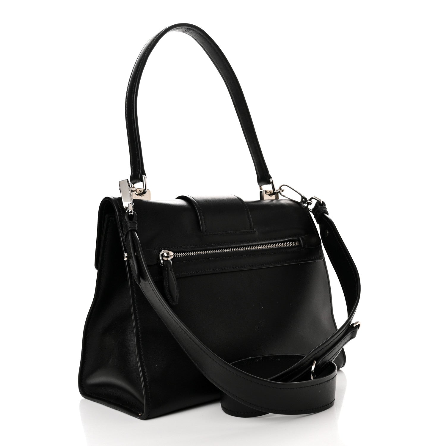 Prada City Calf Ribbon Shoulder Bag Black 3 of 14