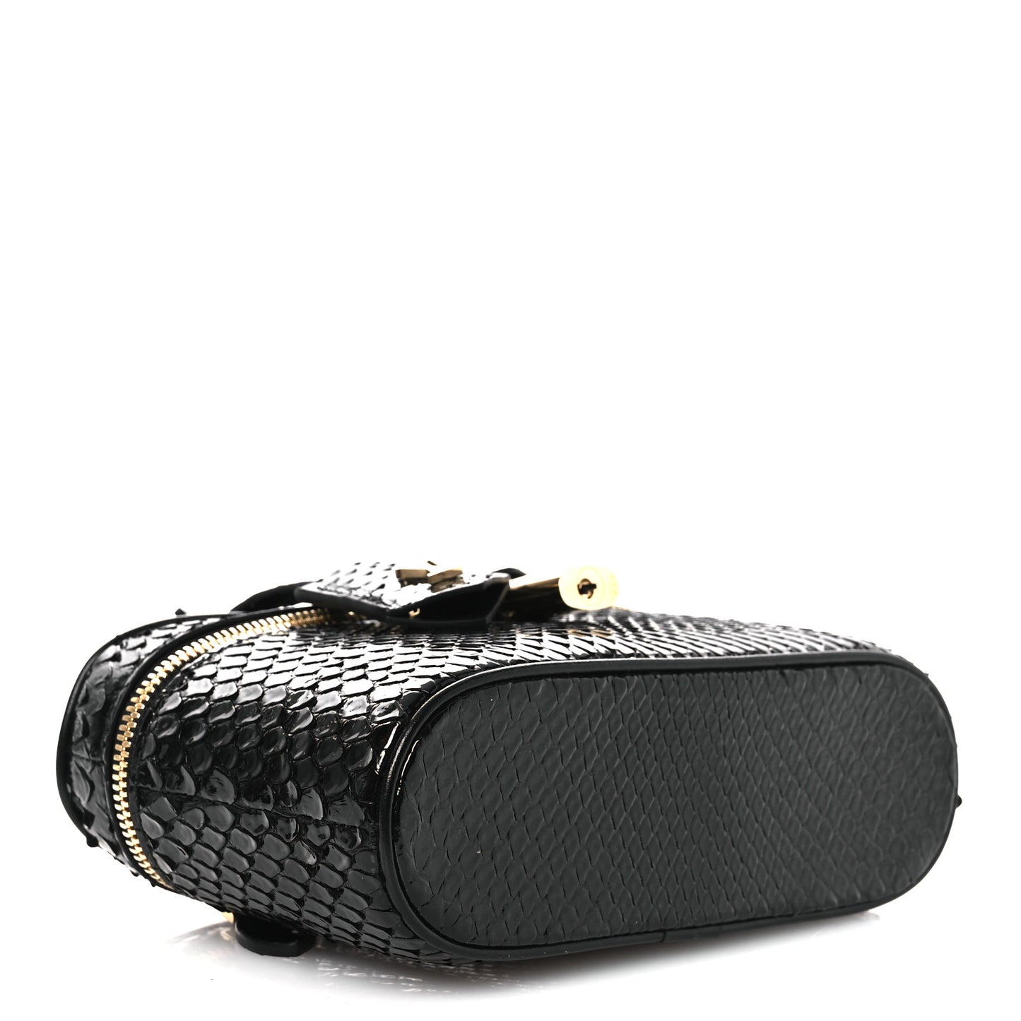 Snakeskin Vanity Pouch Black