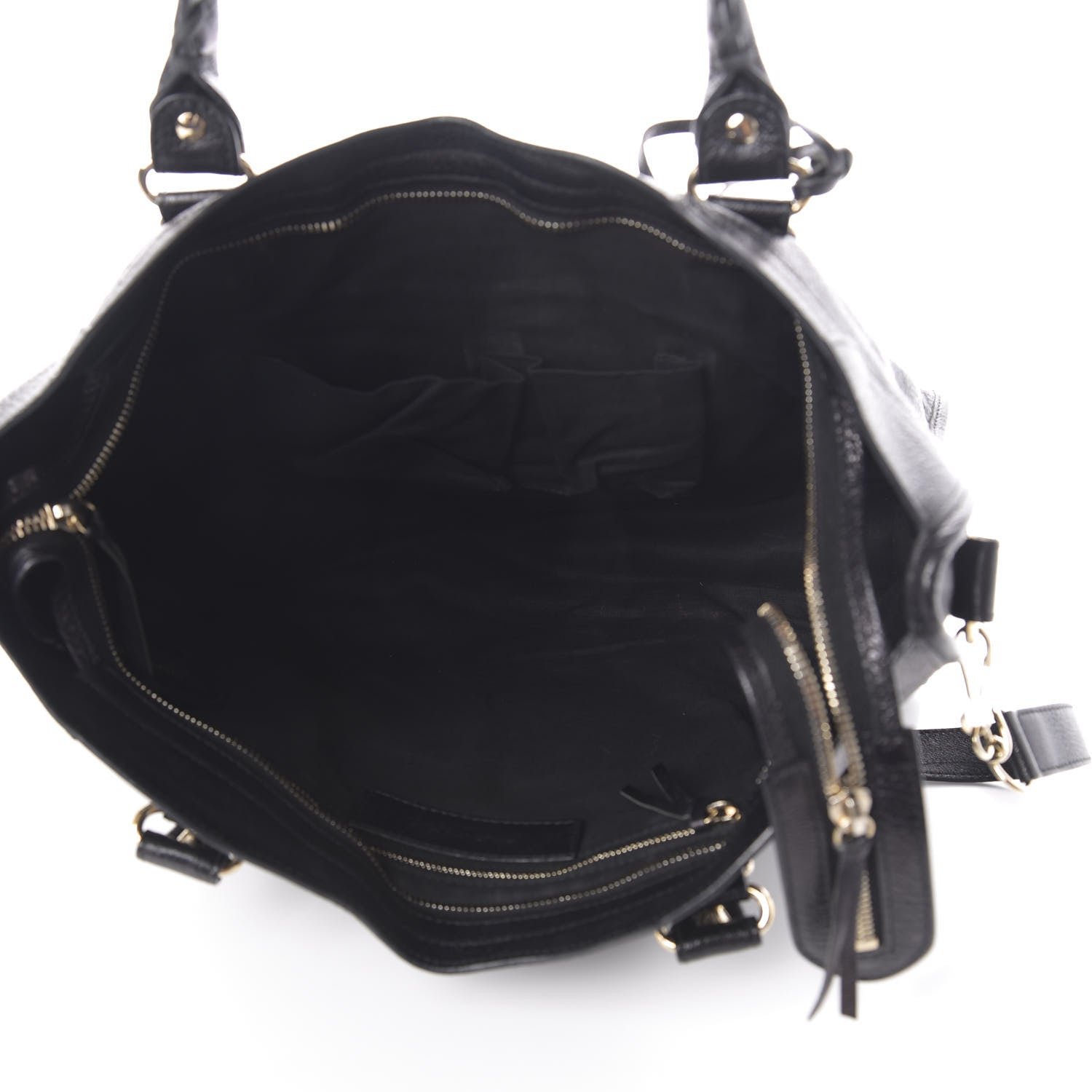 Balenciaga Chevre Gold Metallic Edge Hardware City Black 6 of 9