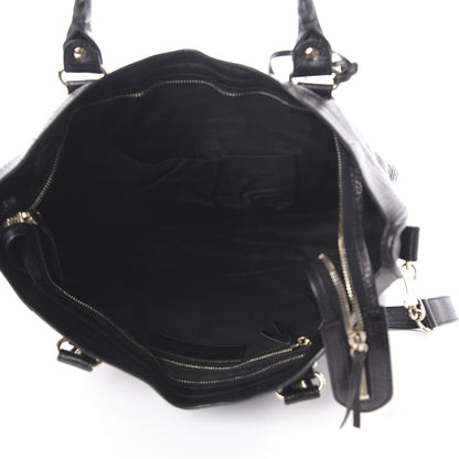 Balenciaga Chevre Gold Metallic Edge Hardware City Black 6 of 9