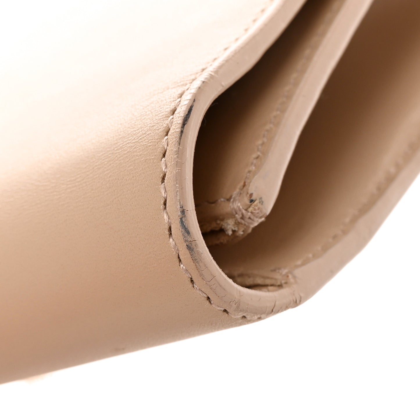 Calfskin Classic Monogram Tassel Clutch Nude Powder
