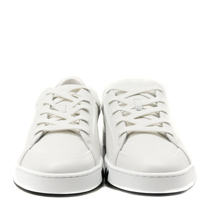 Hermes Calfskin Suede Goatskin Mens Kid Sneakers 43 White 3 of 9