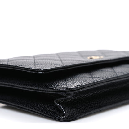 Chanel Caviar Quilted Wallet on Chain WOC Black 10 of 11