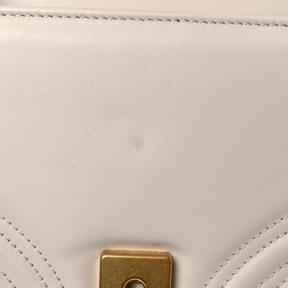 Gucci Calfskin Matelasse Mini GG Marmont Top Handle Shoulder Bag White 11 of 11