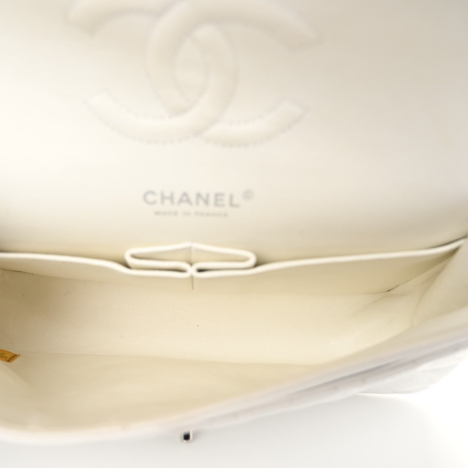 Chanel Caviar Quilted Medium Double Flap White 5 of 10