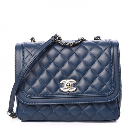 Chanel Lambskin Quilted Medium Lovely Day Flap Blue 1 of 8