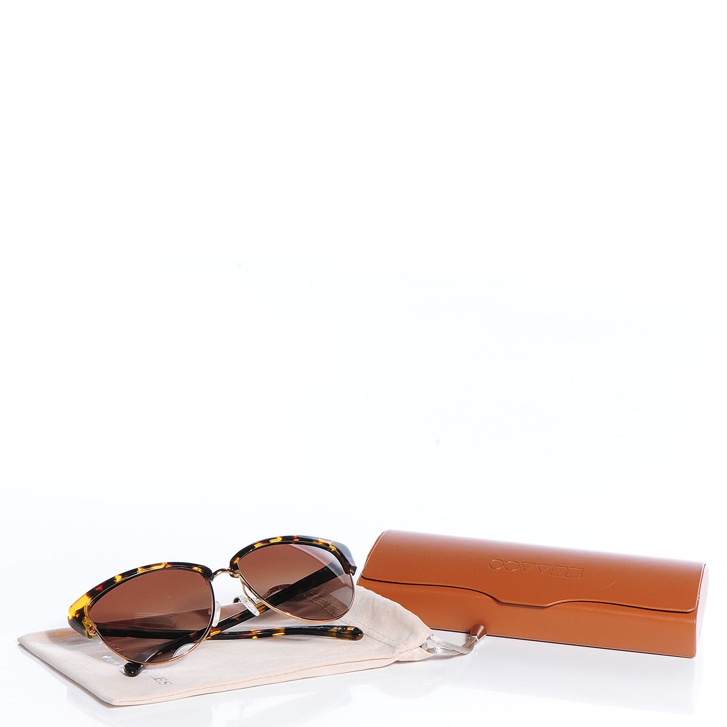 Alisha Half Cat Eye Sunglasses Brown