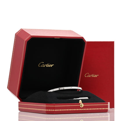Cartier 18K White Gold 6 Diamond Small LOVE Bracelet 18 5 of 5
