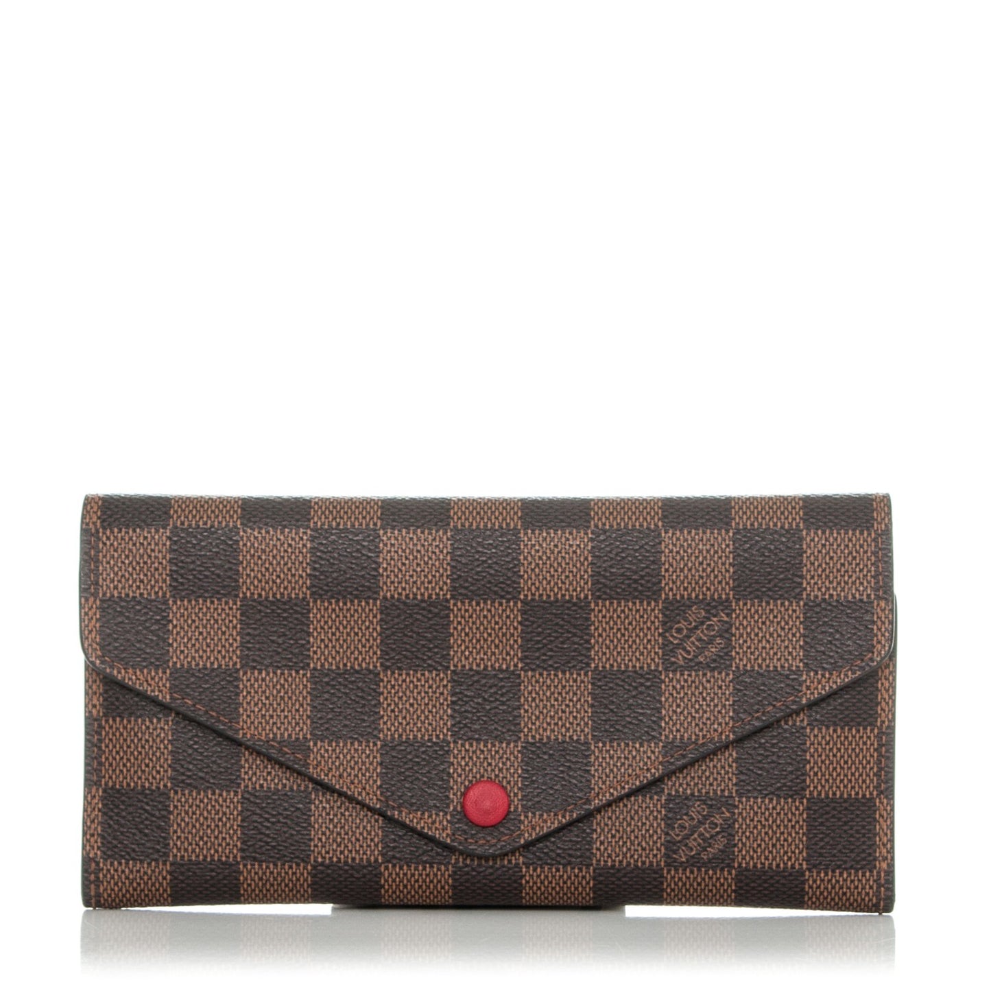 Damier Ebene Josephine Wallet Red