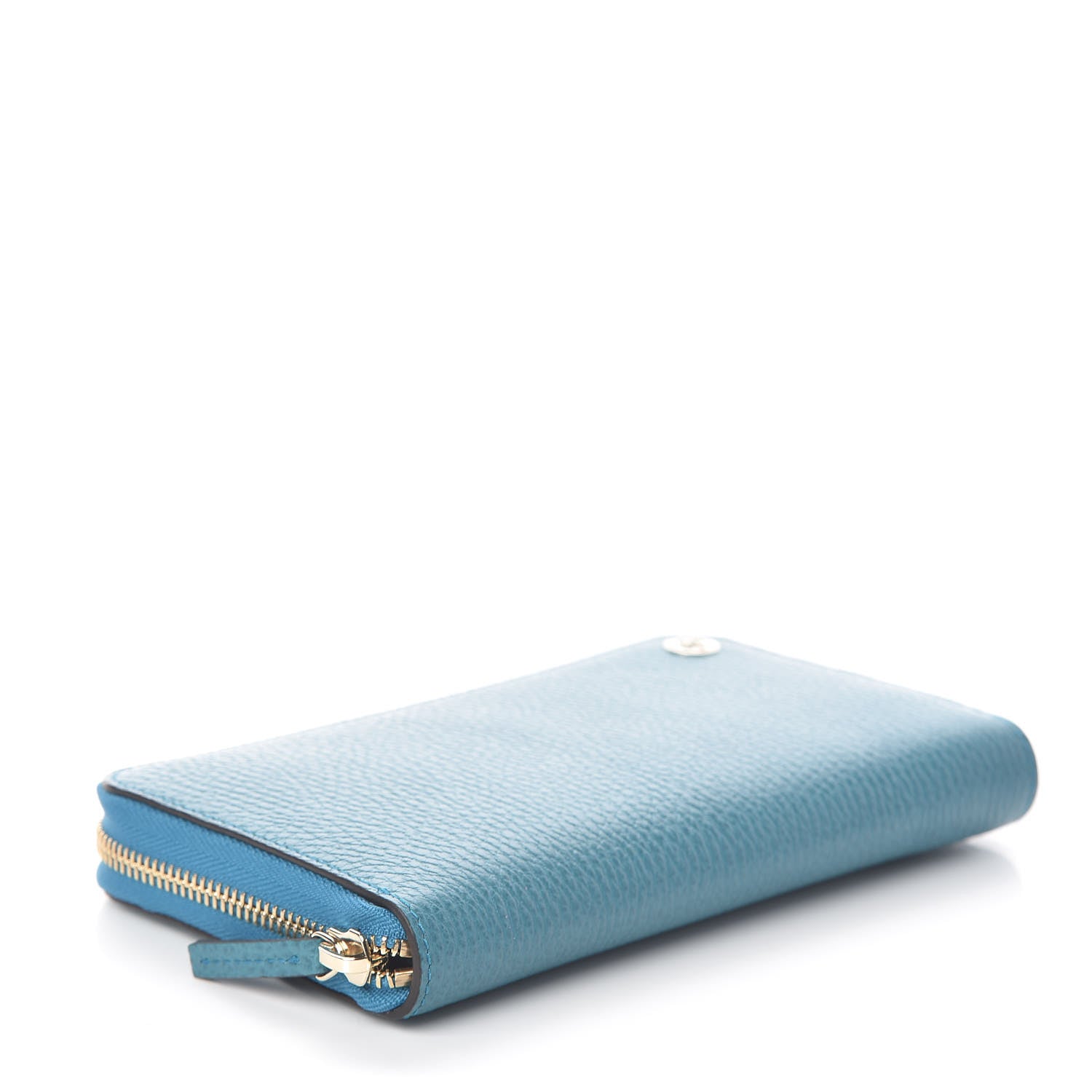 Gucci Dollar Calfskin GG Zip Around Wallet Deep Cobalt 4 of 7