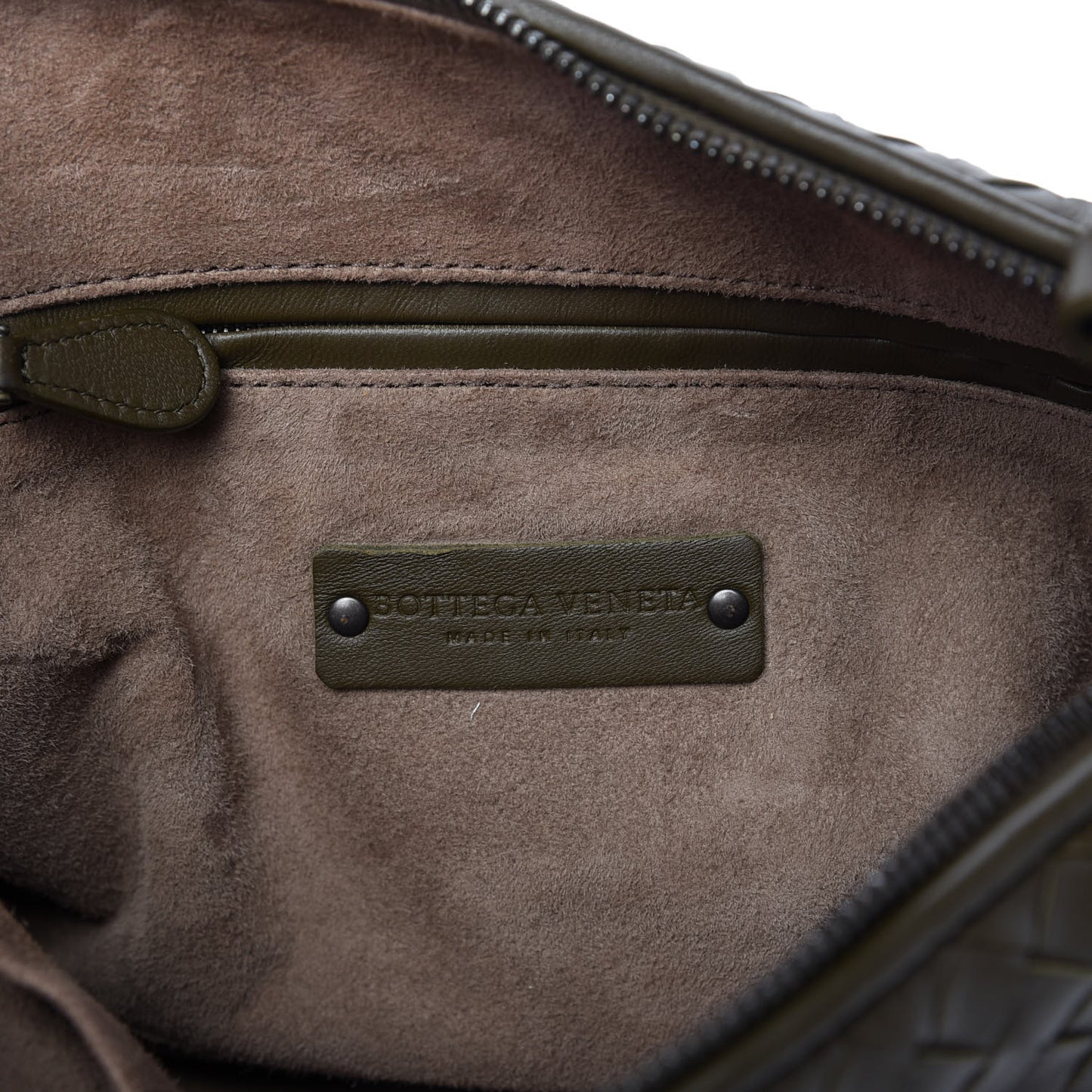 Nappa Intrecciato Nodini Bag Khaki