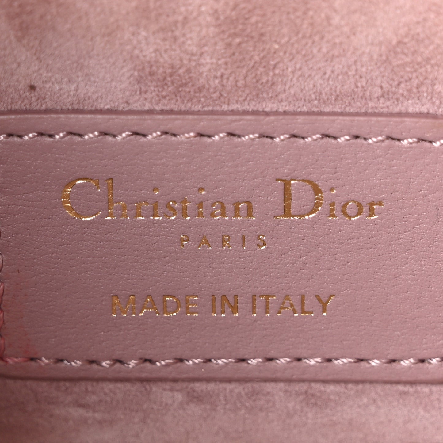 Lambskin Cannage Small Lady D-Joy Peony Pink
