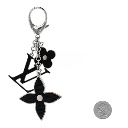 Louis Vuitton Fleur d Epi Bag Charm Black 2 of 5
