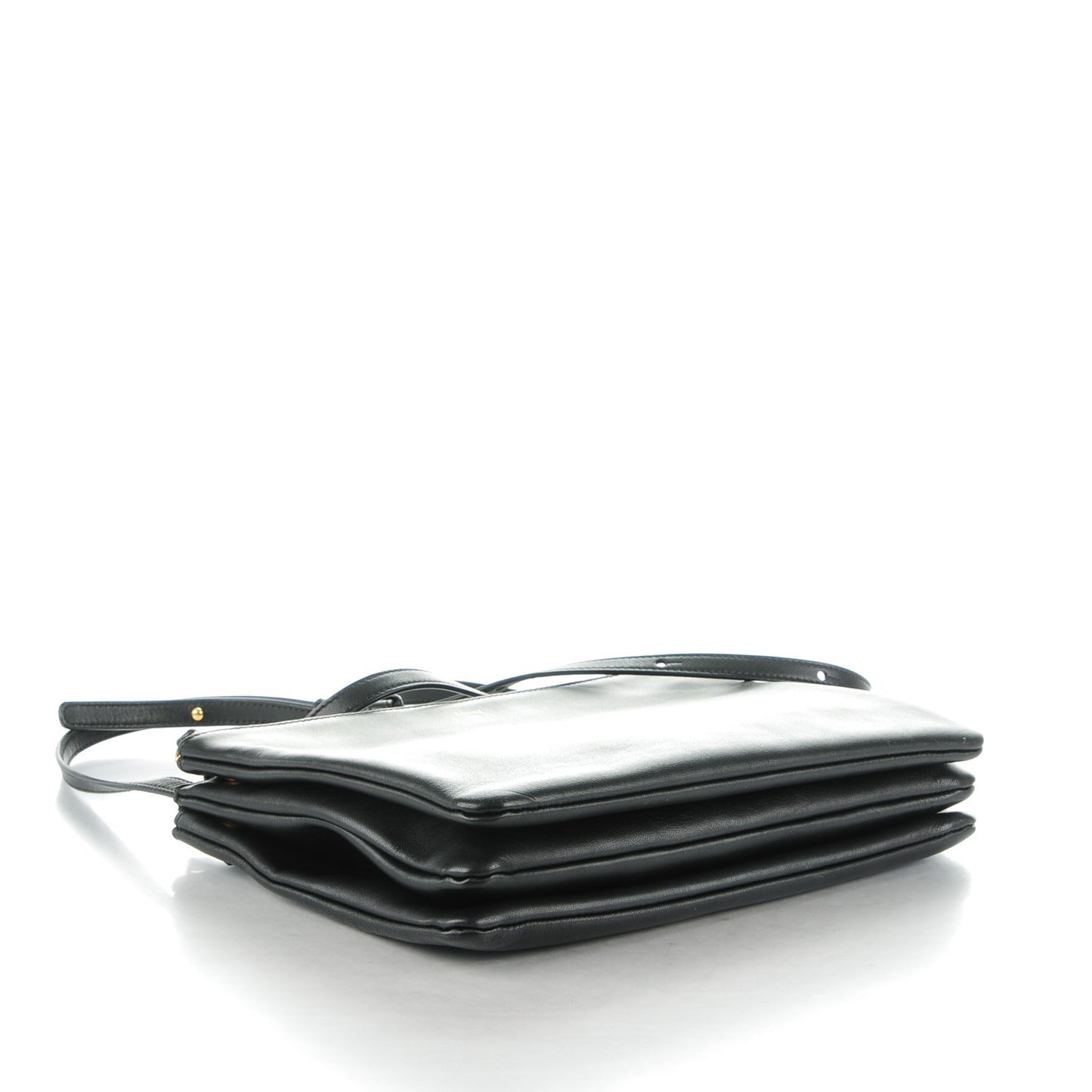 Lambskin Large Trio Crossbody Bag Black