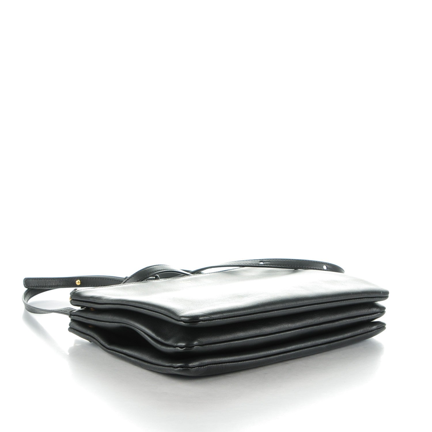 Celine Lambskin Large Trio Crossbody Bag Black 4 of 8