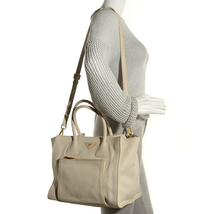 Prada Vitello Daino Shopping Tote Talco 2 of 11