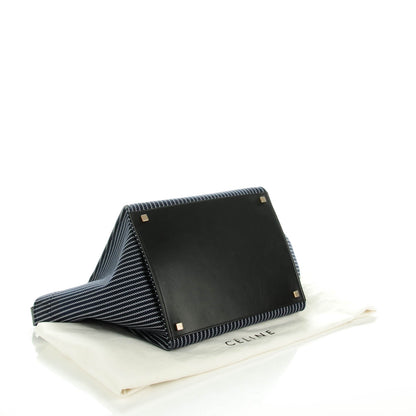 Celine Textile Medium Bi Color Phantom Luggage Navy White 4 of 7
