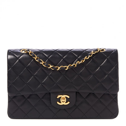 Chanel Lambskin Quilted Medium Double Flap Black 1 of 10