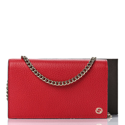 Gucci Dollar Calfskin Medium Betty Chain Wallet Red 9 of 9