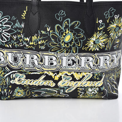 Burberry Coated Canvas Medium Reversible Doodle Tote Black 8 of 8
