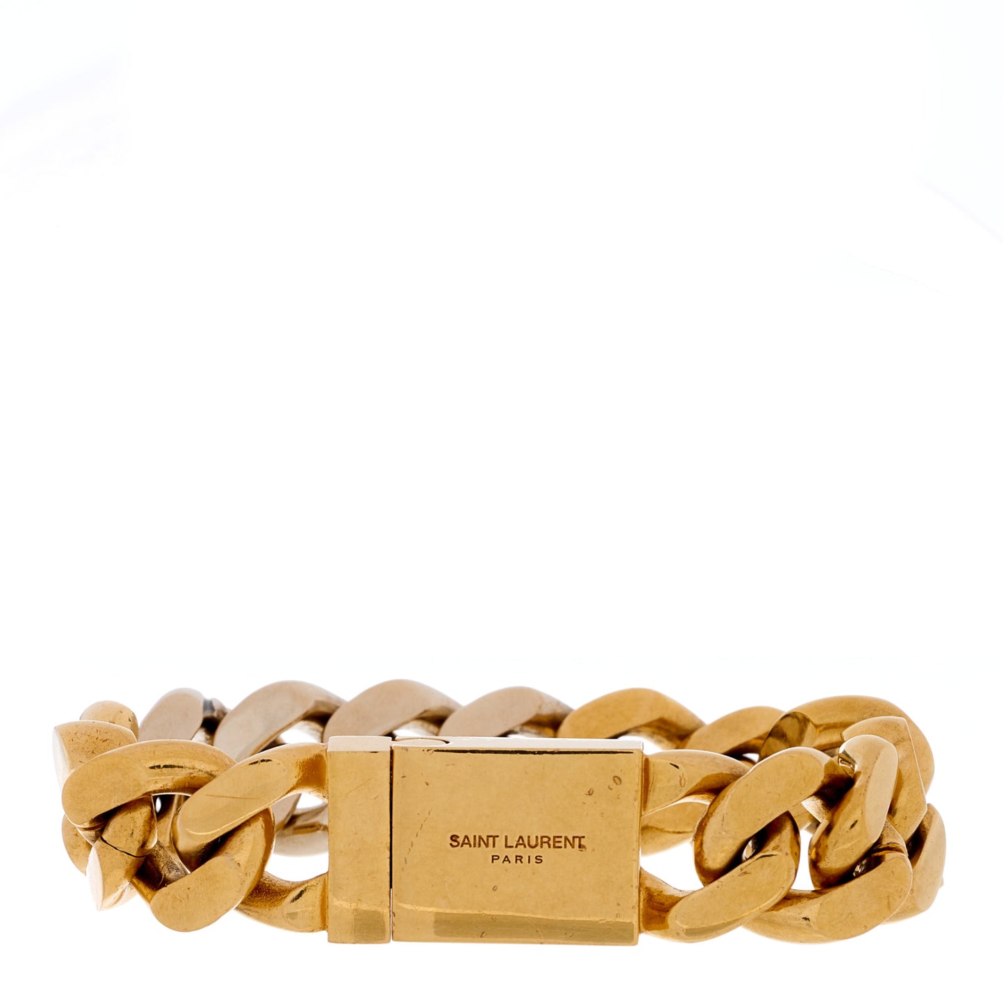 Metal Two Tone Chain Link Bracelet Gold