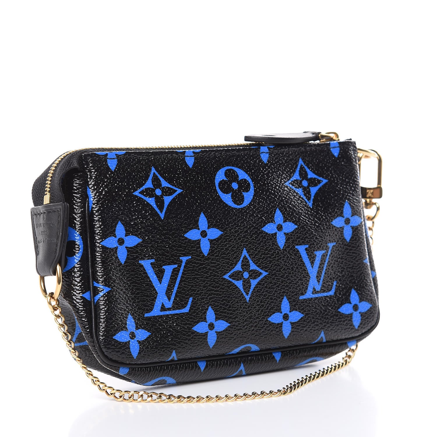 Louis Vuitton Colored Monogram Mini Pochette Accessories Blue Black 3 of 7