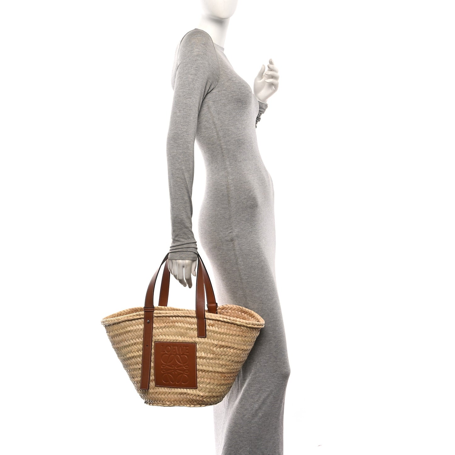 Raffia Basket Tote Bag Natural Tan