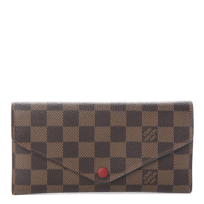 Louis Vuitton Damier Ebene Josephine Wallet Red 1 of 5