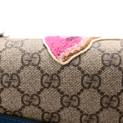 Gucci GG Supreme Monogram Embroidered Medium Dionysus Shoulder Bag Blue 14 of 14
