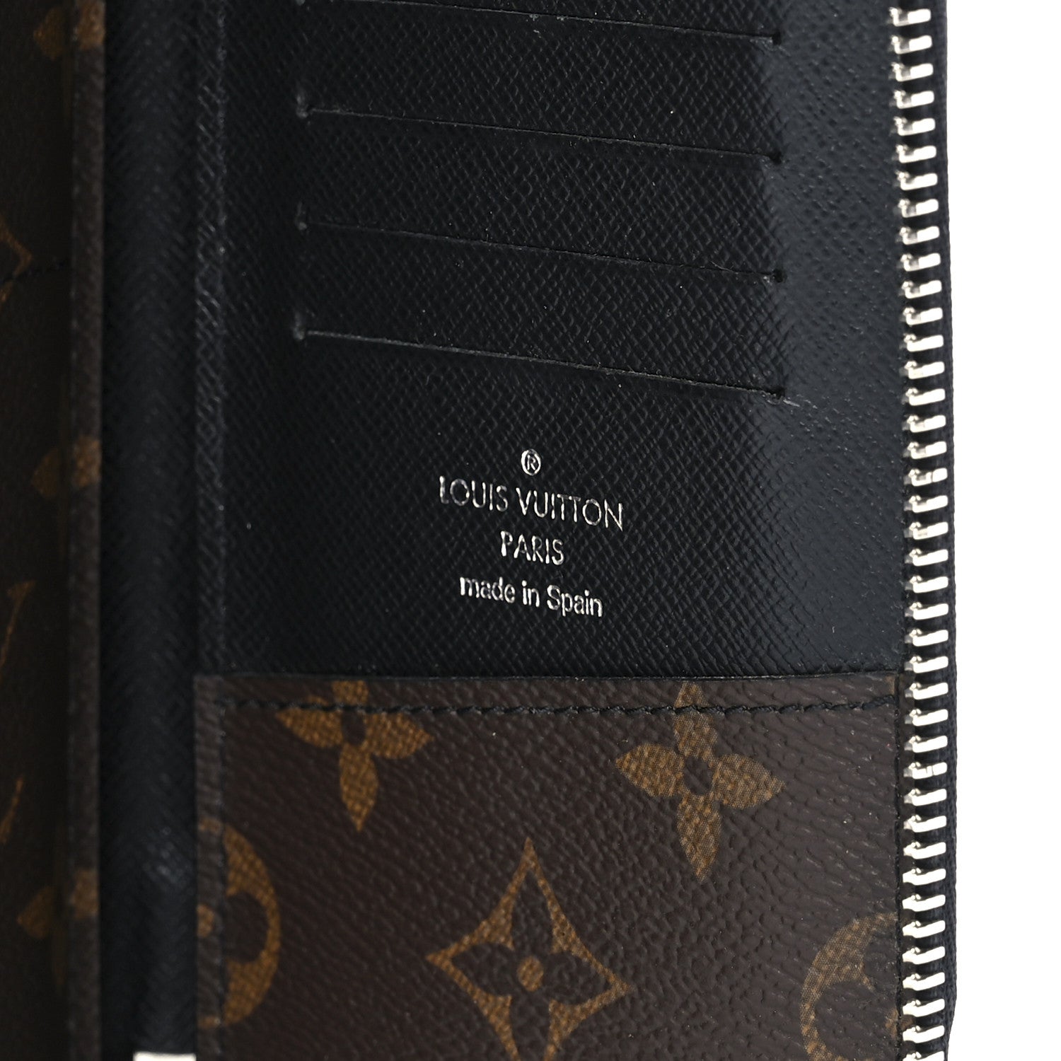 Louis Vuitton Monogram Macassar Vertical Zippy Wallet 7 of 12