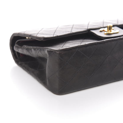 Chanel Lambskin Quilted Medium Double Flap Black 9 of 10