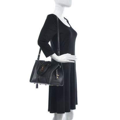 Saint Laurent Smooth Calfskin Small Monogram Cabas Black 3 of 12