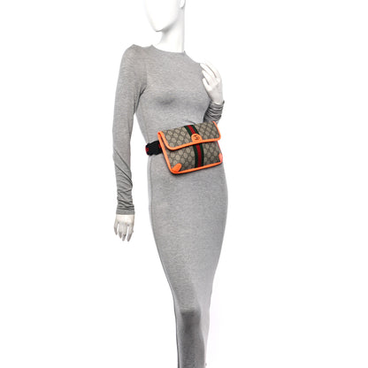 Gucci GG Supreme Monogram Web Small Ophidia Belt Bag Beige Ebony Orange 2 of 10