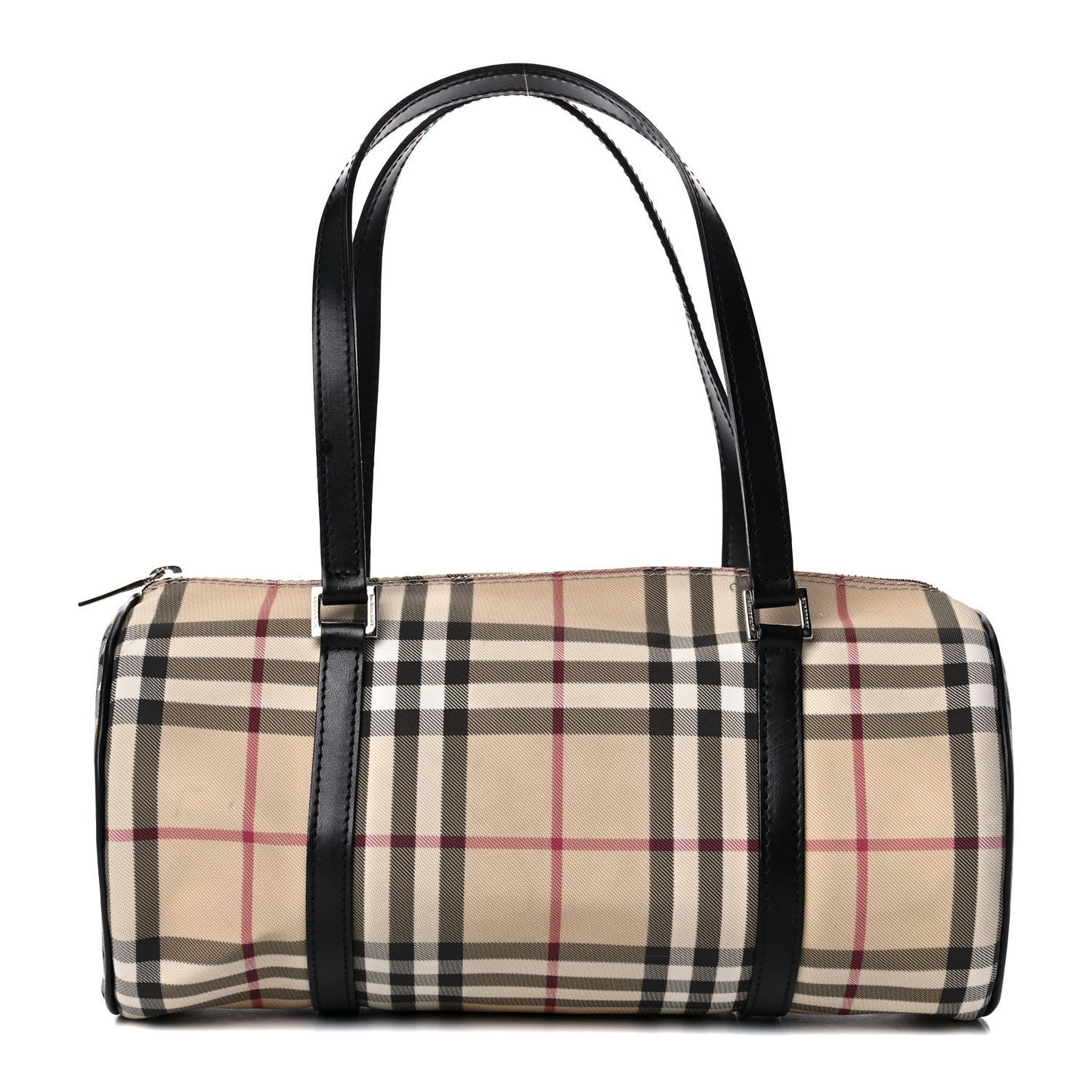 House Check Barrel Bag Black