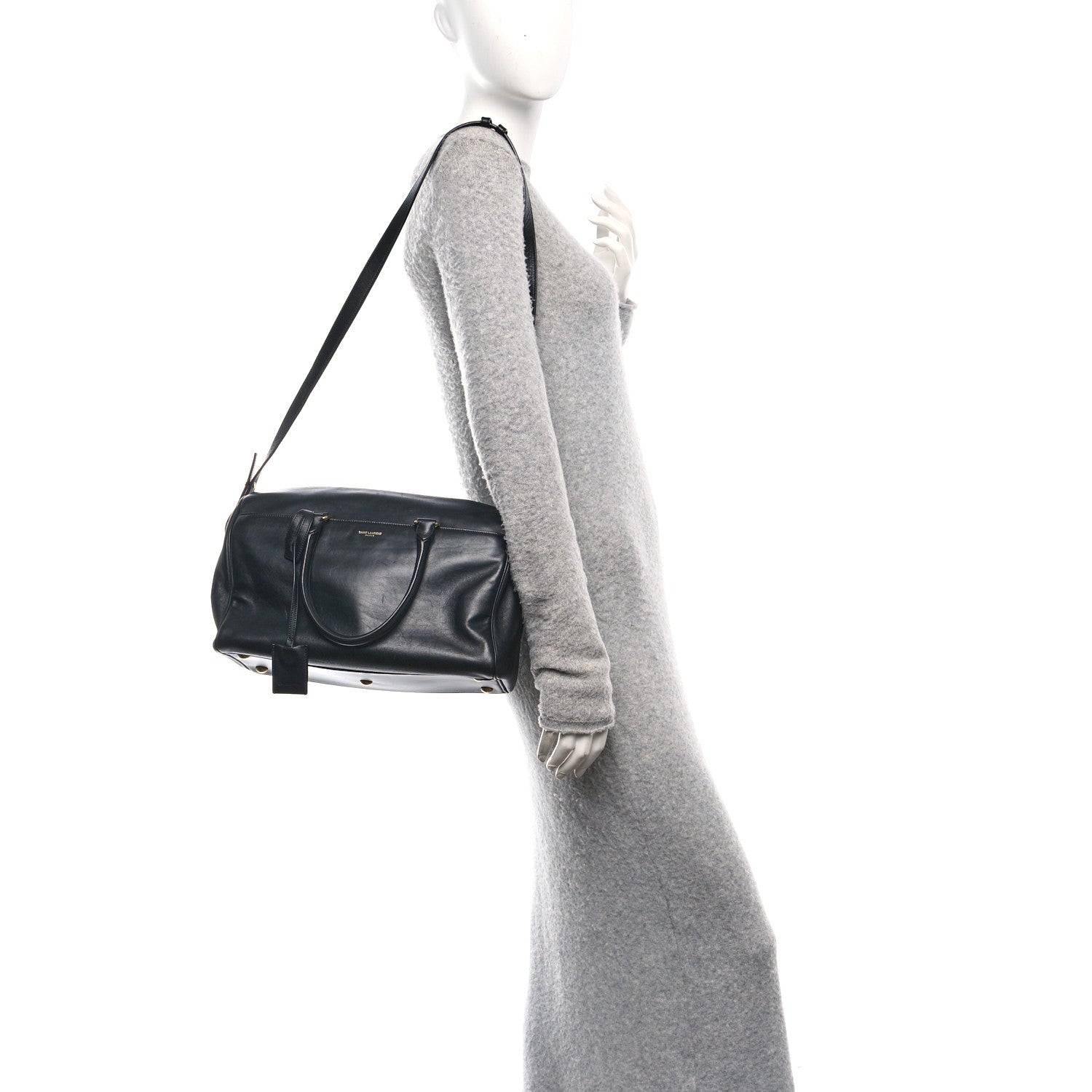 Saint Laurent Calfskin Classic Duffle 6 Black 2 of 10