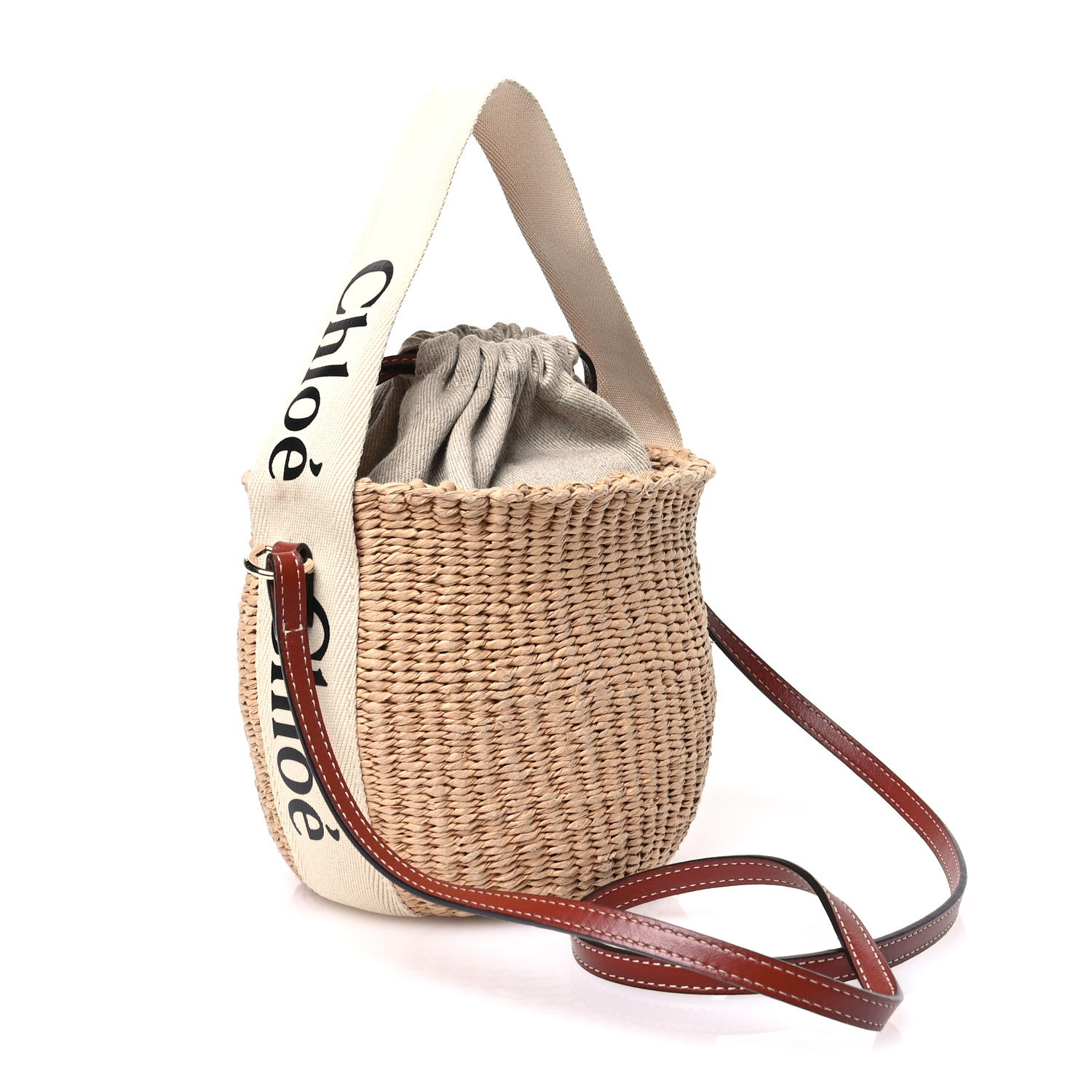 Chloe Natural Woven Fiber Small Woody Basket 3 of 15