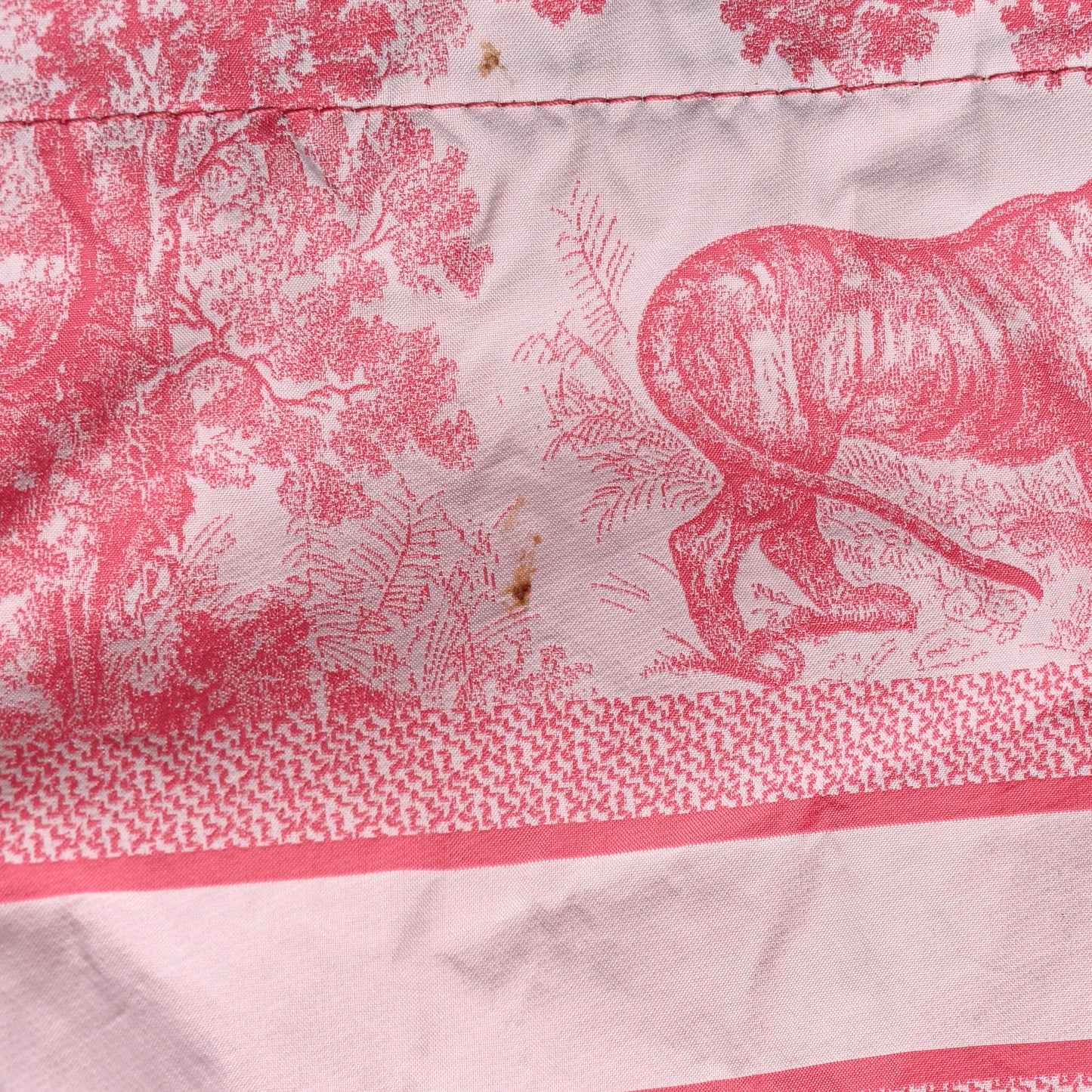 Canvas Embroidered Toile De Jouy Diortravel Zipped Pouch Candy Pink